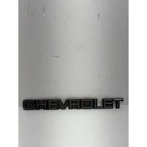 Chevrolet Black and Silver Block Letter Emblem Tailgate Door Nameplate 11.5 Inch